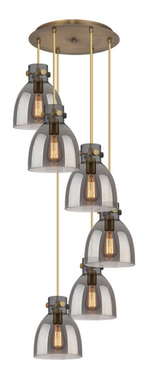Downtown Urban Six Light Pendant in Brushed Brass (405|116-410-1PS-BB-G412-8SM)
