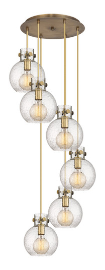 Newton Seven Light Pendant in Brushed Brass (405|116-410-1PS-BB-G410-8SDY)
