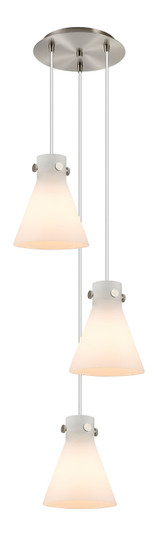 Downtown Urban One Light Pendant in Brushed Satin Nickel (405|113-410-1PS-SN-G411-8WH)