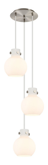 Newton Eight Light Pendant in Brushed Satin Nickel (405|113-410-1PS-SN-G410-8WH)