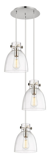 Downtown Urban Seven Light Pendant in Polished Nickel (405|113-410-1PS-PN-G412-8CL)
