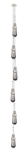 Downtown Urban Six Light Pendant in Polished Nickel (405|106-452-1P-PN-G452-4SM)