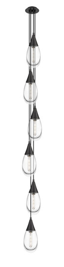 Downtown Urban Six Light Pendant in Matte Black (405|106-450-1P-BK-G450-6CL)