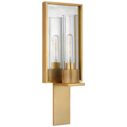 Beza LED Wall Sconce in Antique Brass and Antique Mirror (268|RB 2005AB/AM-CG) Beza LED Wall Sconce in Antique Brass and Antique Mirror (268|RB 2005AB/AM-CG)