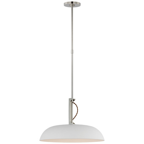 Cyrus LED Pendant in Polished Nickel and White (268|AL 5040PN/WHT-WG)