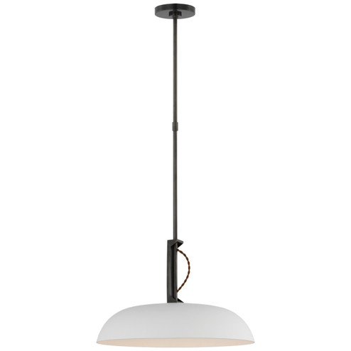 Cyrus LED Pendant in Bronze and White (268|AL 5040BZ/WHT-WG)