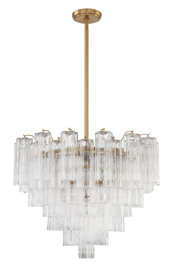 Addis 12 Light Chandelier in Aged Brass (60|ADD-312-AG-CL)