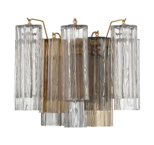 Addis Two Light Wall Sconce in Aged Brass (60|ADD-302-AG-AU)