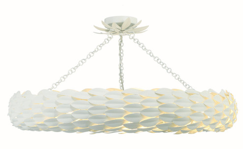 Broche Eight Light Semi Flush Mount in Matte White (60|538-MT_CEILING)