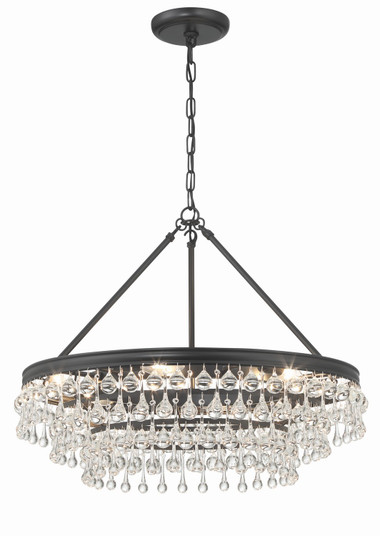 Calypso Six Light Chandelier in Matte Black (60|237-MK)