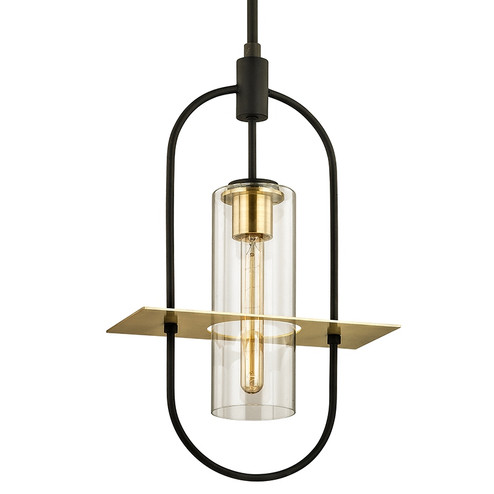 Smyth One Light Hanging Lantern in Textured Bronze Brushed Brass (67|F6397-TBZ/BBA)