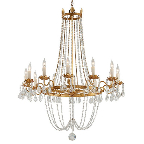 Viola 12 Light Chandelier in Vintage Gold Leaf (67|F5367-VGL)