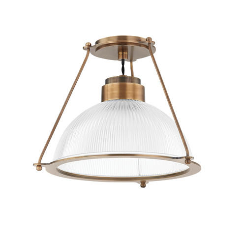 Glint One Light Semi Flush Mount in Patina Brass (67|C2115-PBR)