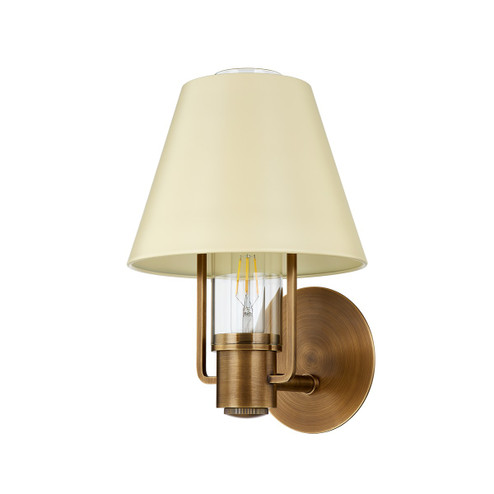 Kindle One Light Wall Sconce in Patina Brass (67|B1613-PBR/SSD)