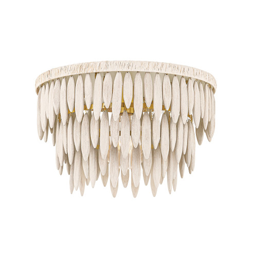 Tiffany One Light Semi Flush Mount in Aged Brass/Textured Cream (428|H805501-AGB/TCR)