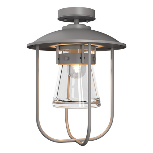Erlenmeyer One Light Outdoor Semi-Flush Mount in Coastal White (39|356015-SKT-02-ZM0467)