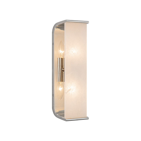 Abbott Two Light Vanity in Polished Nickel/Alabaster (452|WV327015PNAR)