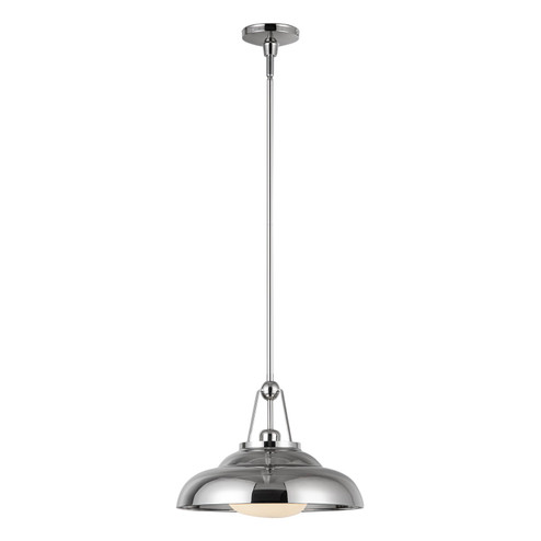 Palmetto One Light Pendant in Polished Nickel/Glossy Opal (452|PD344014PNGO)