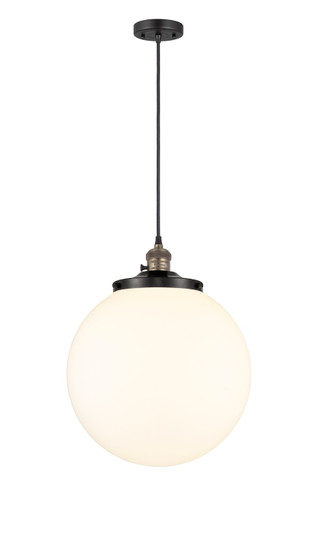Franklin Restoration One Light Mini Pendant in Black Antique Brass (405|201CSW-BAB-G201-14)