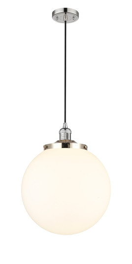 Franklin Restoration One Light Mini Pendant in Polished Nickel (405|201C-PN-G201-14)