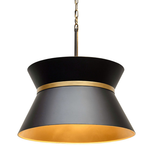 Mad Hatter Four Light Pendant in Matte Black/French Gold (137|390P04MBFG)