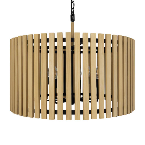 Suratto Eight Light Pendant in Matte Black/Honey Blonde (137|387P08MBH)