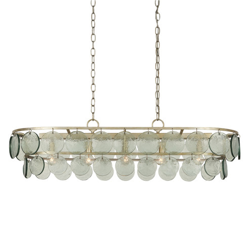 Settat Five Light Chandelier in Clear/Silver Leaf (142|9000-0990)