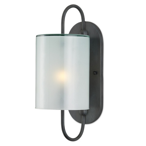 Glacier One Light Wall Sconce in Antique Bronze/Frosted White (142|5800-0023)
