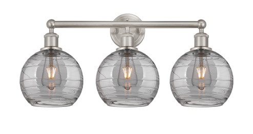 Edison Three Light Bath Vanity in Satin Nickel (405|616-3W-SN-G1213-8SM)
