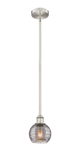 Edison One Light Mini Pendant in Brushed Satin Nickel (405|616-1S-SN-G1213-6SM)