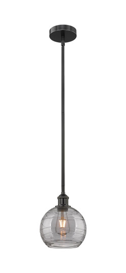 Edison One Light Mini Pendant in Matte Black (405|616-1S-BK-G1213-8SM)