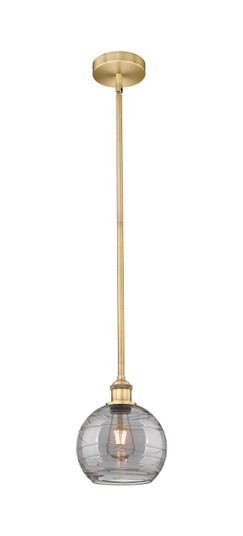 Edison One Light Mini Pendant in Brushed Brass (405|616-1S-BB-G1213-8SM)