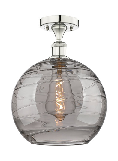 Edison One Light Semi-Flush Mount in Polished Nickel (405|616-1F-PN-G1213-12SM)