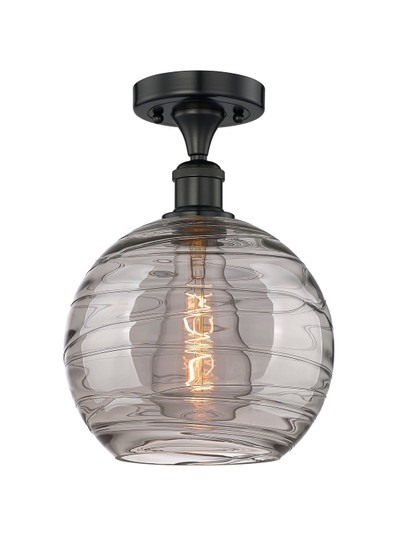 Edison One Light Semi-Flush Mount in Matte Black (405|616-1F-BK-G1213-10SM)