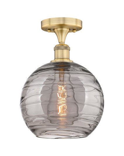 Edison One Light Semi-Flush Mount in Brushed Brass (405|616-1F-BB-G1213-10SM)