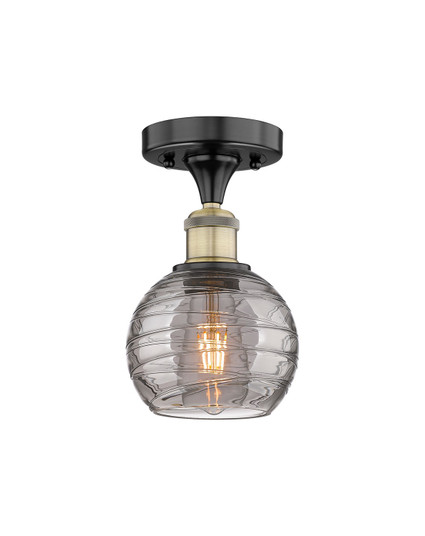 Edison One Light Semi-Flush Mount in Black Antique Brass (405|616-1F-BAB-G1213-6SM)