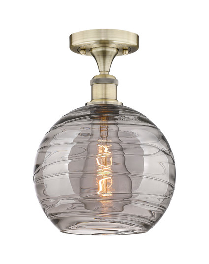 Edison One Light Semi-Flush Mount in Antique Brass (405|616-1F-AB-G1213-10SM)