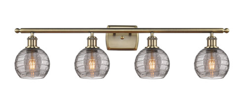 Ballston Four Light Bath Vanity in Antique Brass (405|516-4W-AB-G1213-6SM)