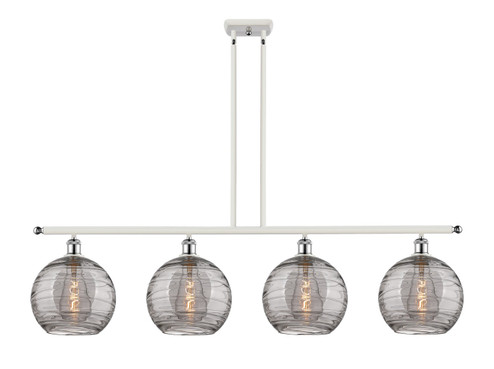 Ballston Four Light Island Pendant in White Polished Chrome (405|516-4I-WPC-G1213-10SM)