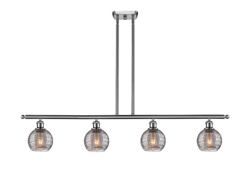 Ballston Four Light Island Pendant in Brushed Satin Nickel (405|516-4I-SN-G1213-6SM)
