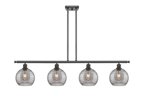 Ballston Four Light Island Pendant in Oil Rubbed Bronze (405|516-4I-OB-G1213-8SM)