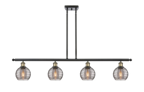 Ballston Four Light Island Pendant in Black Antique Brass (405|516-4I-BAB-G1213-6SM)