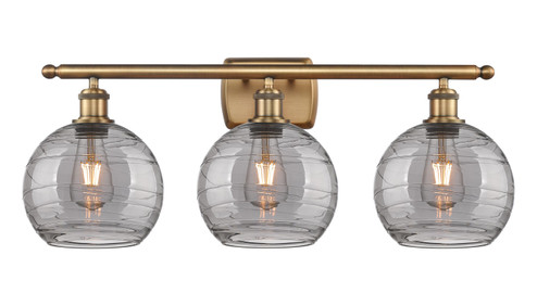 Ballston Three Light Bath Vanity in Brushed Brass (405|516-3W-BB-G1213-8SM)