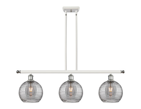 Ballston Three Light Island Pendant in White Polished Chrome (405|516-3I-WPC-G1213-8SM)