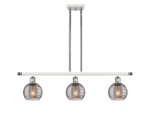 Ballston Three Light Island Pendant in White Polished Chrome (405|516-3I-WPC-G1213-6SM)