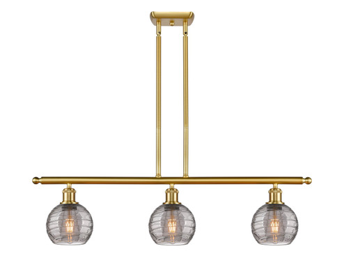 Ballston Three Light Island Pendant in Satin Gold (405|516-3I-SG-G1213-6SM)