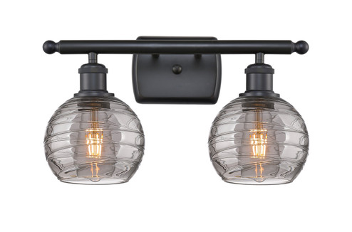 Ballston Two Light Bath Vanity in Matte Black (405|516-2W-BK-G1213-6SM)