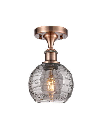 Ballston One Light Semi-Flush Mount in Antique Copper (405|516-1C-AC-G1213-6SM)