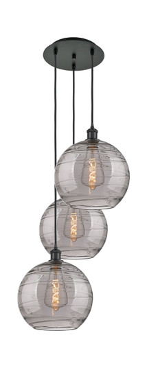 Ballston Three Light Pendant in Matte Black (405|113B-3P-BK-G1213-12SM)