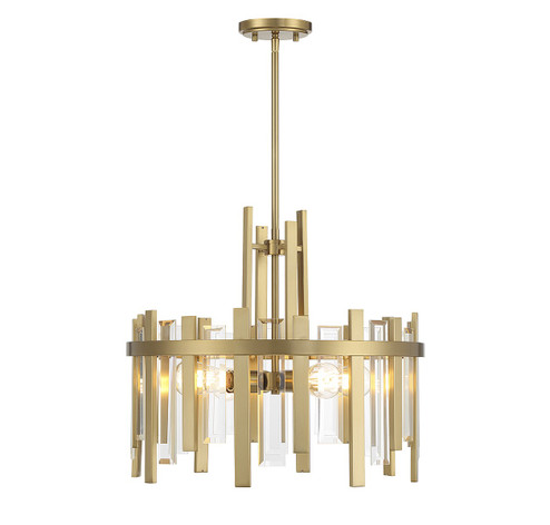 Guillford Four Light Pendant in Warm Brass (159|V6-L7-3001-4-322)